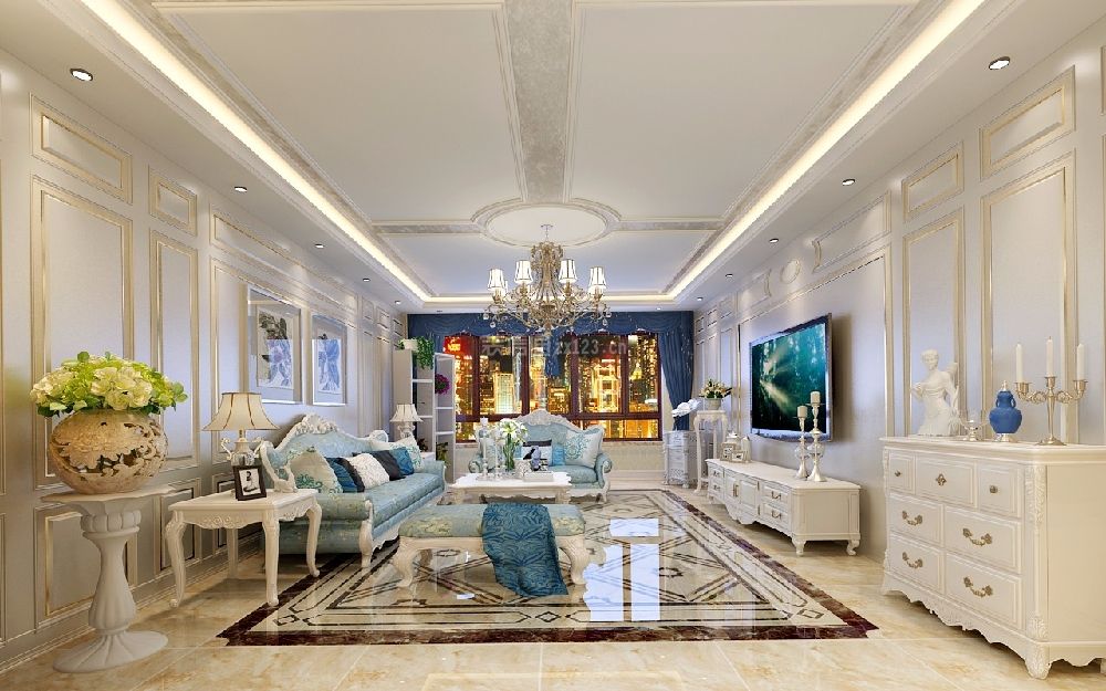 欧式客厅装修吊顶效果图