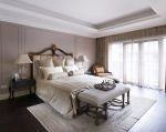北京欧式风格别墅卧室床尾凳装饰效果图