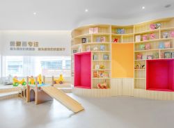深圳高档幼儿园教室书柜设计装修图片