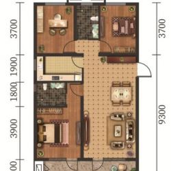 A区1#3#4#6#标准层A户型 3室2厅2卫  建筑面积：约115平米