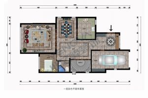 【北京业之峰装饰】富力湾360平轻奢大气的法式风格别墅装修案例赏析
