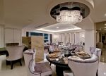 贵阳大户型家庭餐厅水晶灯设计装修效果图
