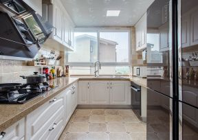 厨房橱柜装修效果图 厨房橱柜图片 厨房地板砖颜色图片 厨房地板砖 