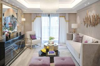 北京欧式客厅室内装饰沙发摆放效果图片