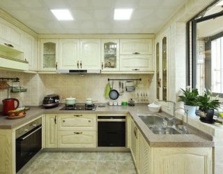 北京欧式风格新房厨房室内装饰效果图