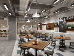 1000平互联网公司员工食堂设计装修案例