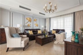 北京美式风格房子客厅家具沙发装修图片