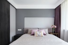 北京简约风格房子卧室窗帘装修设计图片2023