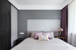 北京简约风格房子卧室窗帘装修设计图片2023