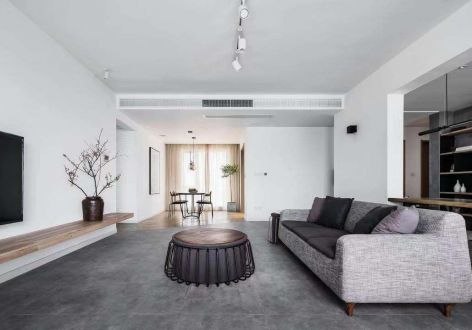 上海名都89平米极简风格二居室装修案例