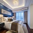 广州现代风格房屋卧室吊灯装修实景图