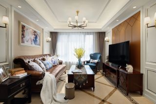 广州美式风格房屋客厅装修设计图欣赏