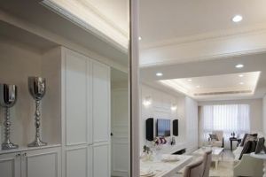 80平米两室一厅装修效果图 新古典风格小户型设计