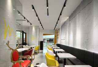 北京商场快餐厅店面装修设计图2023