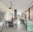 2023深圳高级别墅餐厅厨房一体装修设计图