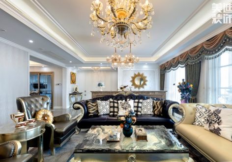 开福区双湾国际215平米别墅美式风格
