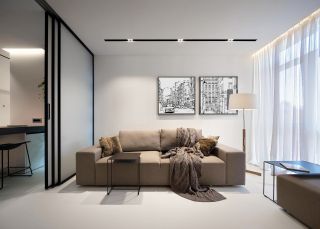 南京新房客厅沙发背景墙装修设计图欣赏