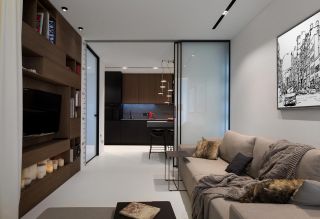 南京80平小户型新房客厅装修设计实景图