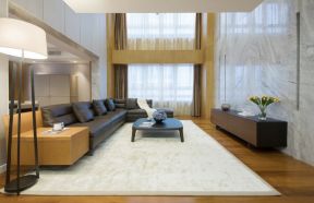 2023上海现代别墅客厅地毯装修装饰效果图