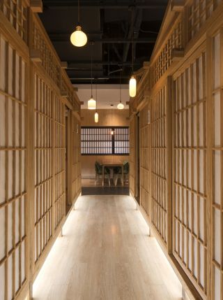 北京日式餐饮店包房走廊装修效果图片