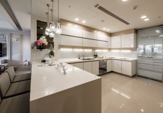 南京欧式风格半开放式厨房装修效果图