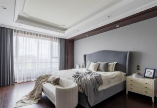广州135平欧式风格卧室室内装修实景图