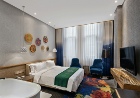 上海商务酒店客房室内装修布置图片