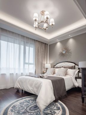 现代中式卧室效果图 现代中式卧室装修 