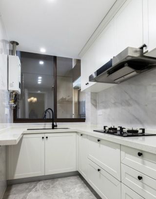 上海专业家装白色厨房橱柜设计效果图2023