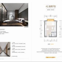 A2晶隅户型 1室1厅1卫 约36平米