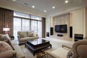 客厅电视墙设计装修图 大户型客厅装修效果图欣赏 