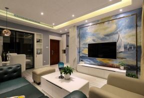厦门现代风格家装客厅电视墙创意设计图