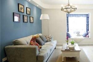11种不同的蓝 客厅蓝色壁纸装修效果图