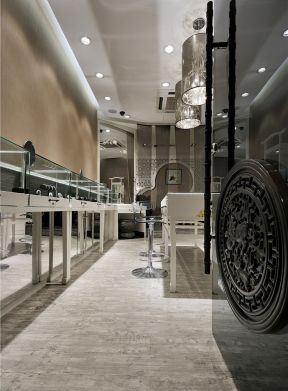 上海珠宝专卖店简约中式风格装修设计图片