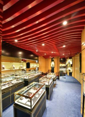 上海珠宝专卖店室内吊顶装修设计图