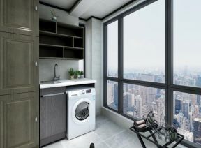 阳台洗衣柜图片 阳台洗衣柜装修效果图 阳台洗衣柜