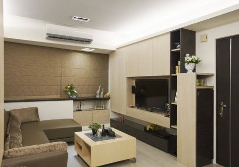 融创玖境国际现代80平二居室装修案例