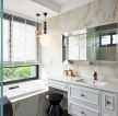 昆明欧式风格房屋浴室砖砌浴缸装修图片 