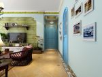 丽江明珠86平米地中海风格二居室装修案例