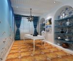 一品南庭108平米地中海风格三居室装修案例