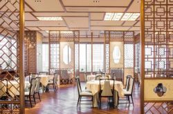 上海中餐厅大堂镂空隔断装修效果图欣赏