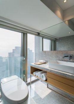 广州简约酒店客房卫生间装修设计图