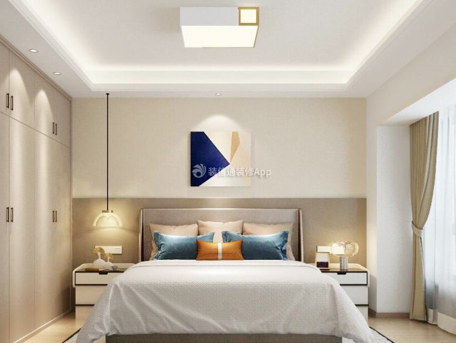 厦门现代新房卧室室内灯具装修设计图