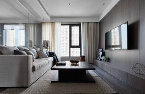 现代风格客厅设计图 电视背景墙大全2020 