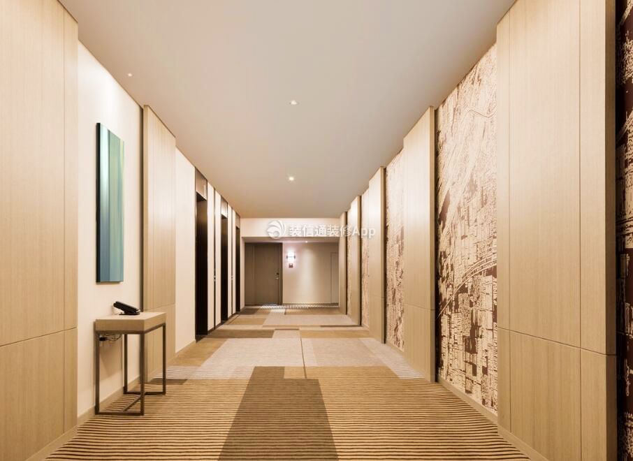 昆明商务酒店走廊墙面装修设计图