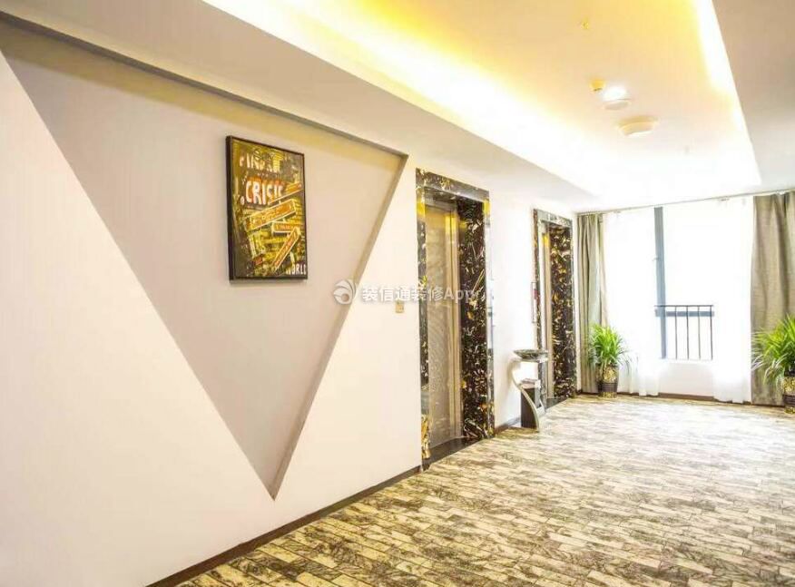 昆明小型酒店走廊电梯装修设计图片
