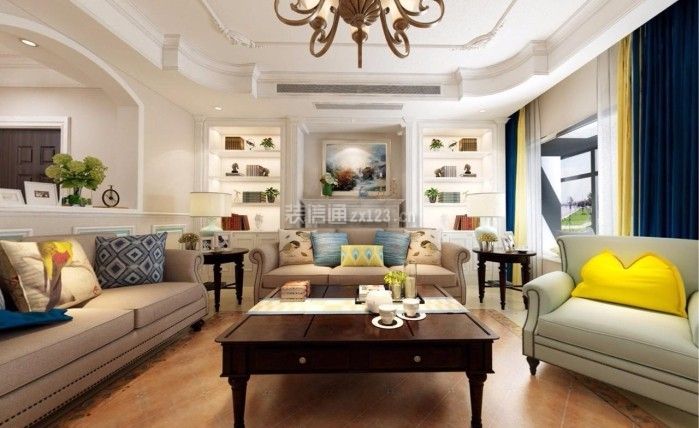 美式风格客厅沙发 美式风格客厅图