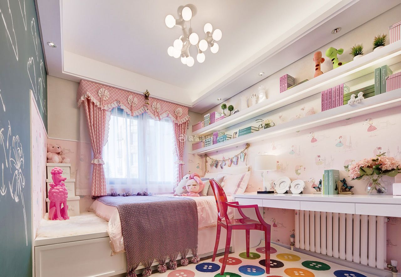 昆明样板房儿童卧室壁纸装修装饰图片