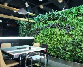 广州火锅店室内植物墙装修设计图