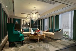 【风云国际设计】杭州东方润园欧式风格280平米装修效果图案例